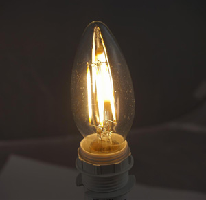LED Glühfaden Birne leuchtet LED Glühfaden Birne leuchtet