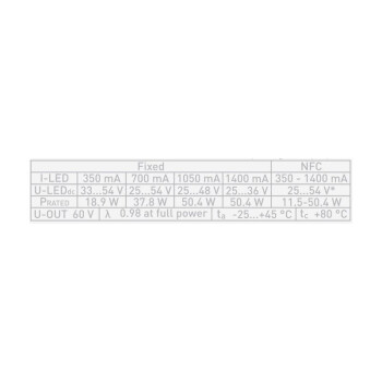 LED-Netzteil CC für QUICK-FIXdc 15-50W 350-1400mA...