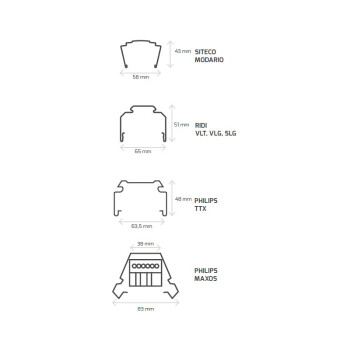 DOTLUX LED-Leuchteneinsatz LINEAlock 1437mm 25-75W 4000K dimmbar 1-10V 90*110° mit Notlichtbaustein