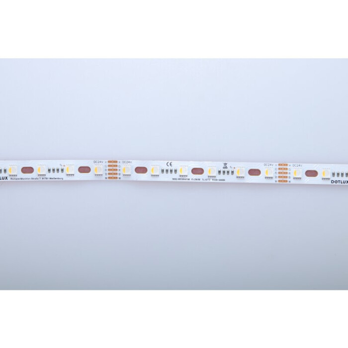 DOTLUX RGBW CURVE LED-Streifen 96W 12mm IP20 5m-Rolle inkl. 50cm Anschlusskabel beidseitig