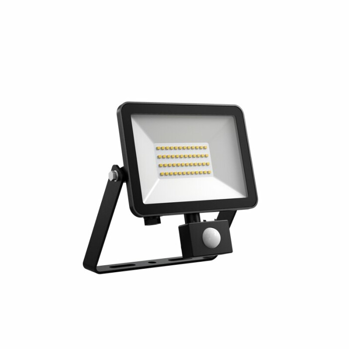 DOTLUX LED-Strahler FLOORslim-sensor 30W 3000K schwarz mit Bewegungsmelder PIR