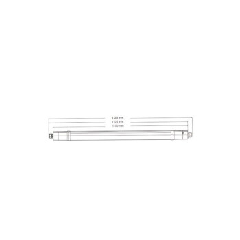 DOTLUX LED-Feuchtraumleuchte MISTRALsmart 22W/30W 4000K POWERselect IP65 1200mm durchverdrahtet