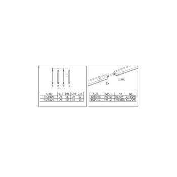 DOTLUX LED-Feuchtraumleuchte MISTRALsmart 22W/30W 4000K POWERselect IP65 1200mm durchverdrahtet