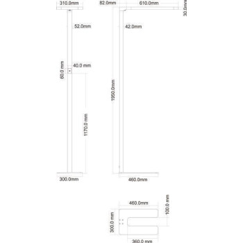 realLED LED Büro Stehleuchte Athena  80W 4000K dimmbar mit Sensor grau
