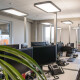 realLED LED Büro Stehleuchte Athena  80W 4000K dimmbar mit Sensor grau