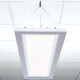realLED LED Büro Pendelleuchte Hängeleuchte Minerva 120x30cm, 54W, versch. Lichtfarben, dimmbar, UGR<19, inkl. Abhängung