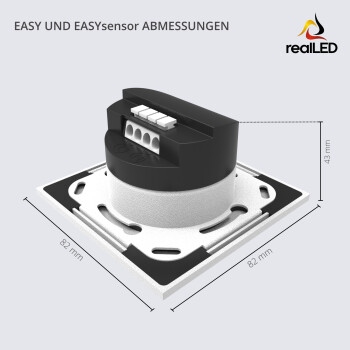 realLED Treppenleuchte EASY 1,5 W 3000K warmweiß weiß / schwarz / silber