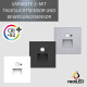 realLED Treppenleuchte EASY 1,5 W 3000K warmweiß weiß / schwarz / silber