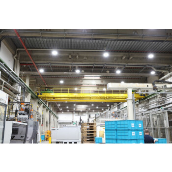 DOTLUX LED-Hallenstrahler LIGHTSHOWERevo-satin 110W 5000K gefrostete Abdeckung dimmbar DALI Made in Germany