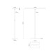 DOTLUX LED-Stehleuchte Doppelkopf STUDIObutlerduo 2x80W 4000K dimmbar