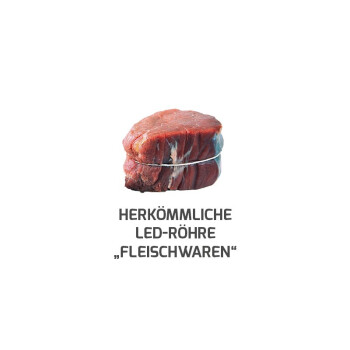 DOTLUX LED-Röhre LUMENPLUS 150cm 18W Fleischfarbe gefrostet drehbare Endkappe