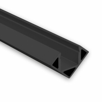 Alu-Eck-Profil Typ 8 200 cm, pulverbeschichtet schwarz...