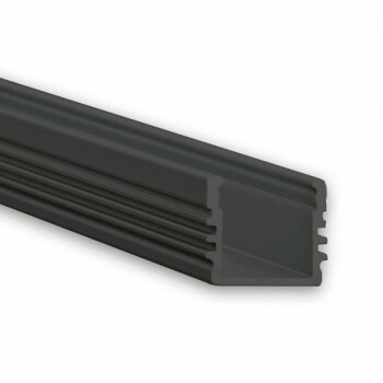 Alu-Aufbau-Profil Typ 2 200 cm pulverbeschichtet schwarz...