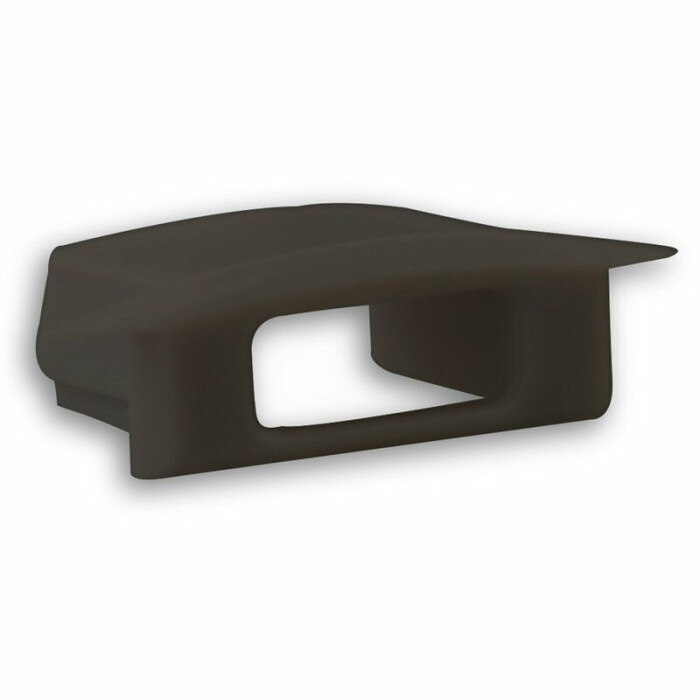 PVC-Endkappe für Profil/Abdeckung 5B schwarz,  mit Kabeldurchführung
