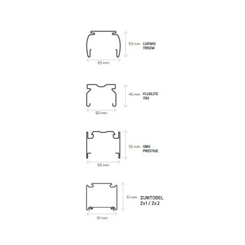 DOTLUX LED-Lichtbandsystem LINEAclick 50W 5000K engstrahlend Made in Germany