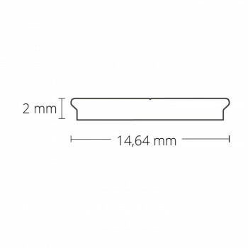 Alu-Aufbau-Profil Typ 16 200cm, ultraflach,  für LED-Streifen bis 12mm