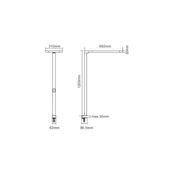 DOTLUX LED-Tischleuchte STUDIOdesk 80W 4000K dimmbar