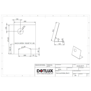 DOTLUX L-Aufsteller CIRCLEugr