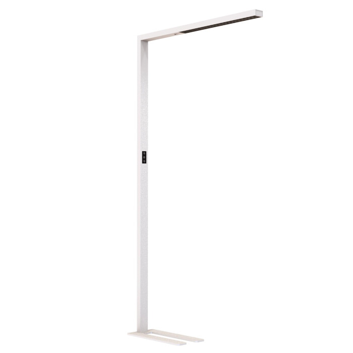 RealLED LED Stehleuchte Officeflow 80W tageslichtabhngige Dimmung ideal frs Bro 3000 K Warmwei Schwarz