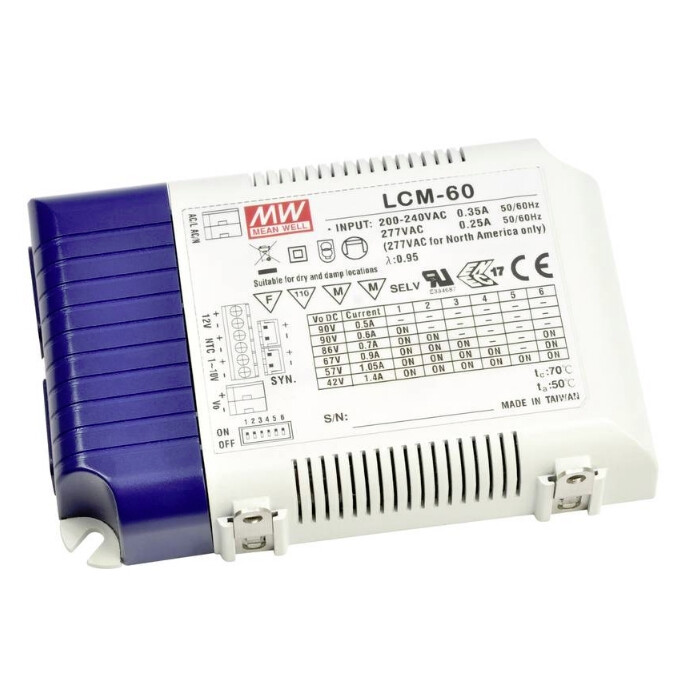 LED-Netzteil CC 1-60W 500-1400mA 2-90V dimmbar DALI