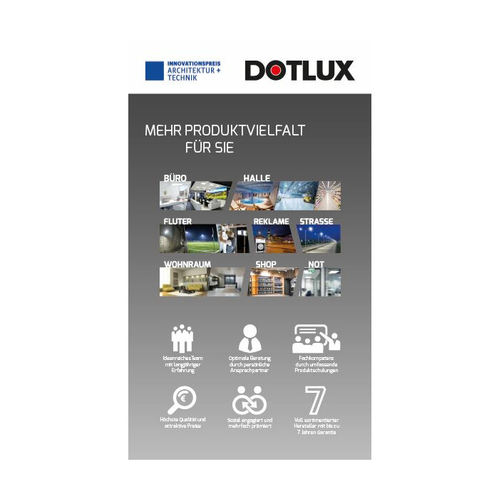 DOTLUX Roll-up- 850 mm x 2060 mm Produktvielfalt